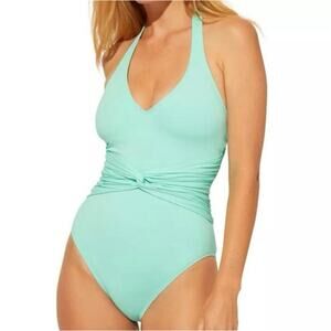 NWT Bleu Rod Beattie Women's Biscay Green One-Piece Swimsuit Size 4